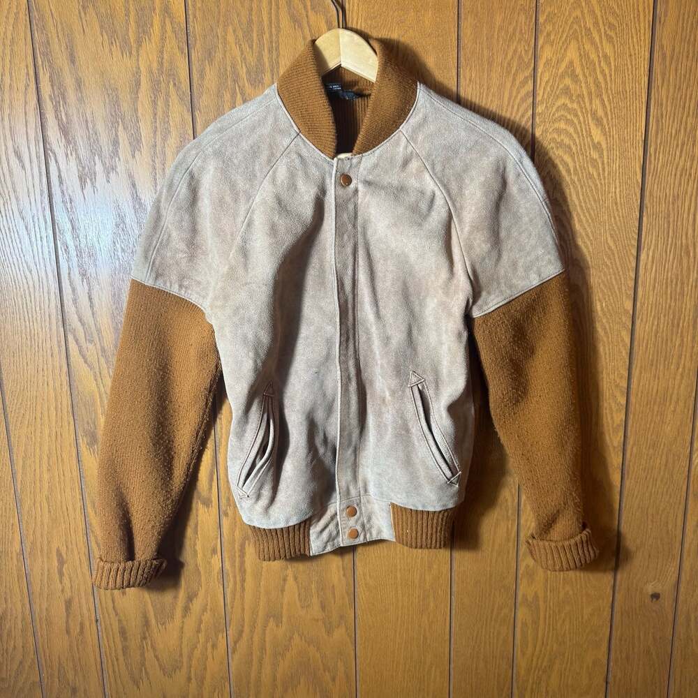 Vintage Christopher Rand Suede and Knit Bomber Jacket
